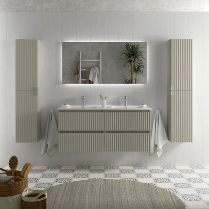 Mueblel kira con lavabo integrado de 120 cm gris