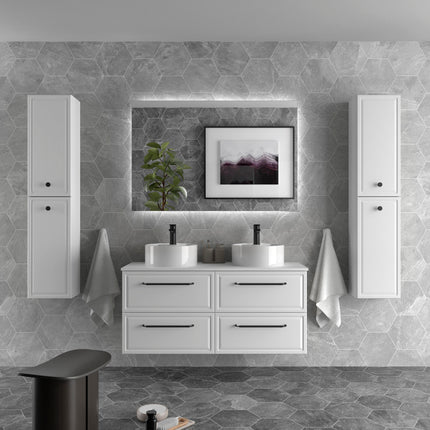 Mueble de Baño RUNA de Salgar con Lavabo Sobre Encimera. 4 Acabados, de 60 a 140 cm