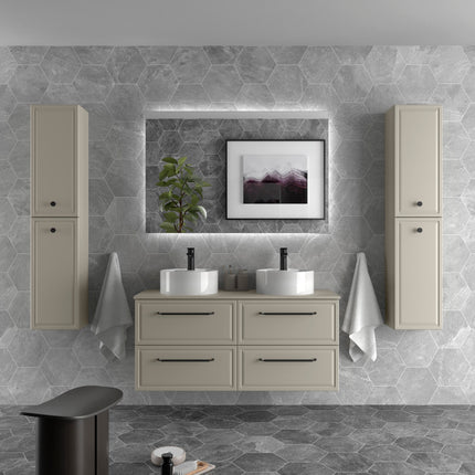 Mueble de Baño RUNA de Salgar con Lavabo Sobre Encimera. 4 Acabados, de 60 a 140 cm