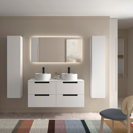 Mueble de Baño LENI con Lavabo Sobre Encimera. 4 acabados de 60 a 140 cm - CuartoDeBaño.com