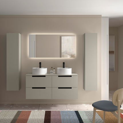 Mueble de Baño LENI con Lavabo Sobre Encimera. 4 acabados de 60 a 140 cm - CuartoDeBaño.com