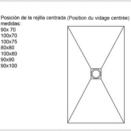 posicion rejilla Plato de ducha SILLAR