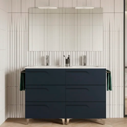Conjunto mueble de baño VITALE de 6 cajones azul navy