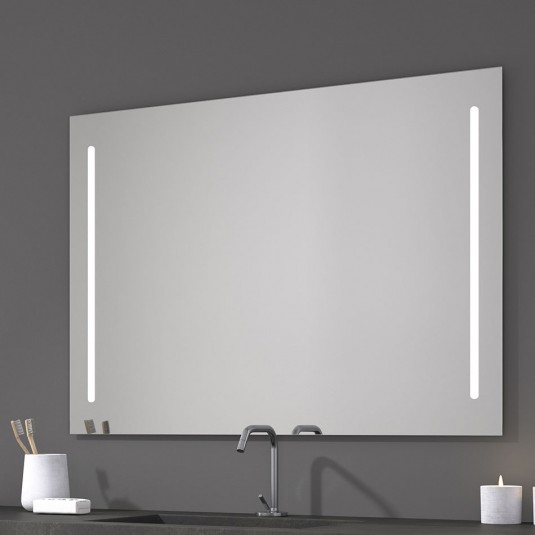 Espejo de baño BALI de 80x70 cm con luz LED lateral