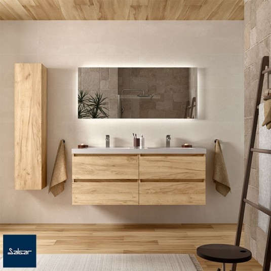 Mueble Roble Africa BEQUIA 1400 con lavabo cerámico 98202