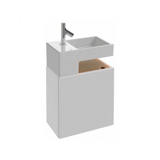 Mueble de baño TERRACE con lavamanos de 50 cm de ancho color Blanco