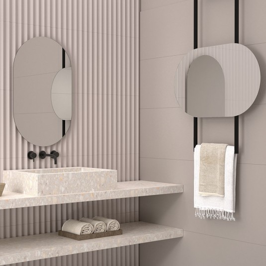 Espejo de baño JAVA ovalado de 50x80 cm