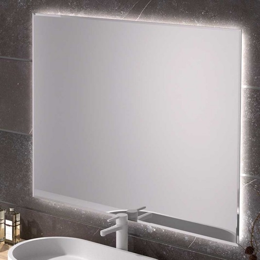 Espejo de baño LANZAROTE de 120x70 cm con bisel y luz LED retroiluminada
