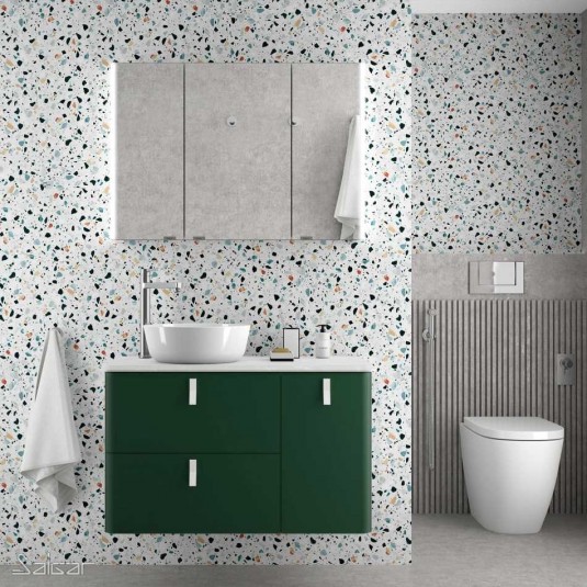 Mueble de baño UNIIQ ROYAL GREEN Mate Salgar 120 cm