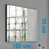 Espejo baño LUNA  1000x700x18 sobre marco gris