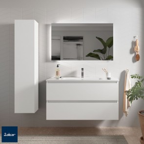Mueble Blanco Mate BEQUIA 1000 con lavabo cerámico 96307