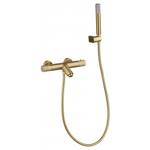 Grifo de baño/ducha termostático Line oro cepillado