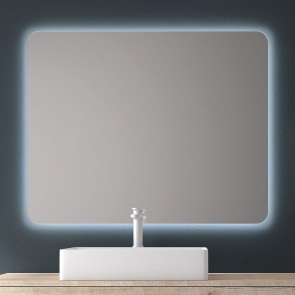 Espejo de baño COOK de 120x80 cm angulos reondeados y luz LED retroiluminada