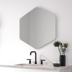 Espejo de baño DEVON hexagonal de 70x70 cm