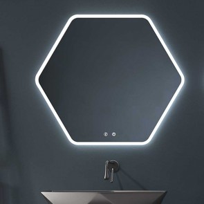 Espejo de baño hexagonal MARE 80x70 cm