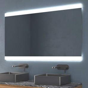 Espejo de baño FEROE con LED superior e inferior de 80x70 cm