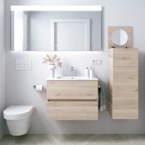 Mueble de baño S40 FONDO REDUCIDO Salgar 70 cm con LAVABO Natural