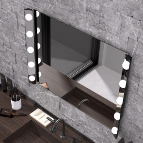 Espejo de baño HOLLYWOOD de 80x60 cm con luces LED