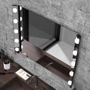 Espejo de baño HOLLYWOOD de 100x60 cm con luces LED