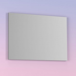 Espejo de baño KAWA 100x70 |  Luna rectangular con perfil acabado en gris