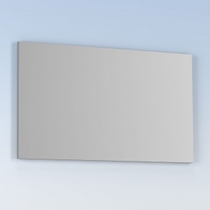 Espejo de baño KAWA 120x70 |  Luna rectangular con perfil acabado en gris