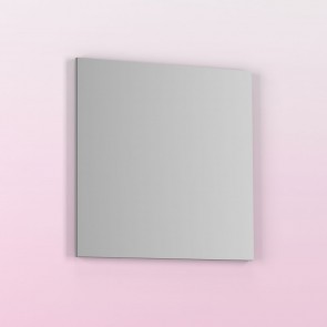 Espejo de baño KAWA 70x70 |  Luna rectangular con perfil acabado en gris