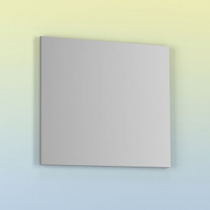 Espejo de baño KAWA 80x70 |  Luna rectangular con perfil acabado en gris