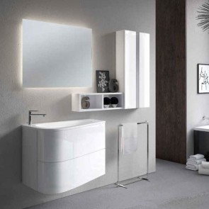 Mueble de baño LOOP Inve 90 cm blanco lacado con LAVABO