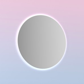 Espejo de baño redondo NOZOMI 75 cms. | Luz neutra LED integrada en el espejo. 