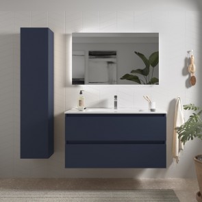 Mueble Azul satinado BEQUIA 1000 con lavabo cerámico 110409 (Muebles)
