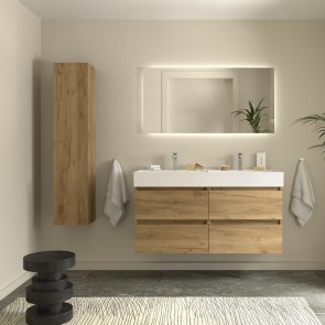 Mueble Roble Africa BEQUIA 1200 con lavabo cerámico grueso 110448
