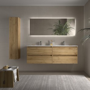 Mueble Roble Africa BEQUIA 1600 con lavabo carga mineral 110419