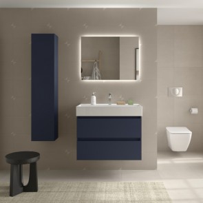 Mueble Azul satinado BEQUIA 1000 con lavabo cerámico grueso 110445 (Muebles)