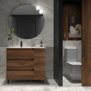 Mueble de baño MODULAR SPIRIT Salgar mueble con 3 cajones a suelo y módulos de 30 cm