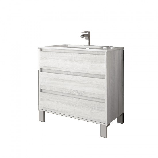 Mueble de baño de suelo Dundee color Blanco Lacado de 70 cm - Comprar  online al mejor precio.